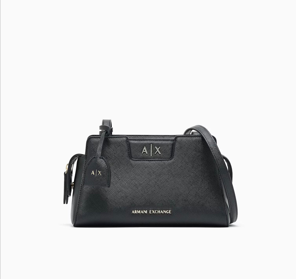 CROSSBODY MESSENGER BAG WITH OUTSIDE COATING