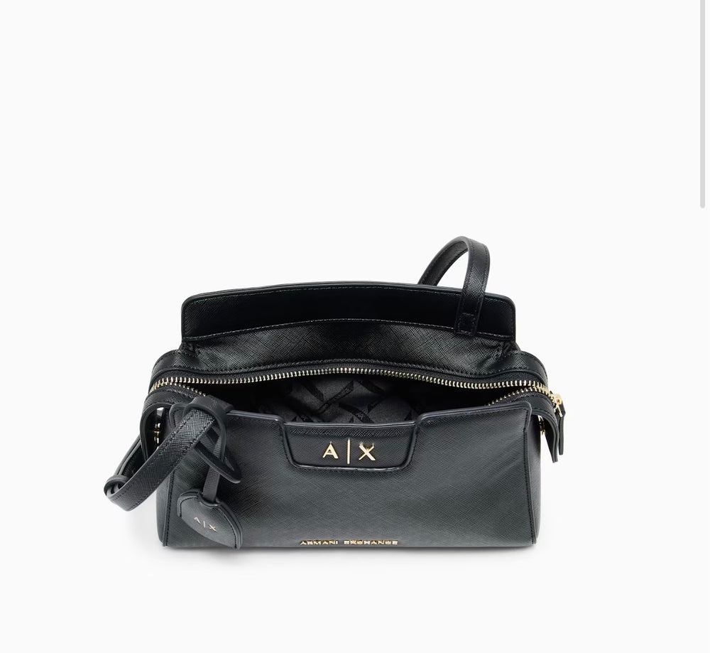 CROSSBODY MESSENGER BAG WITH OUTSIDE COATING