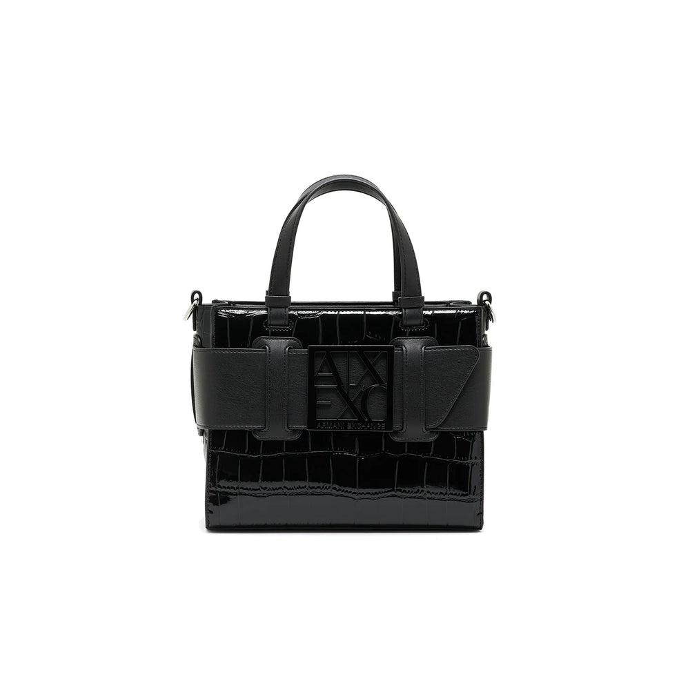 Armani Exchange Susie Croco Tote M - Black